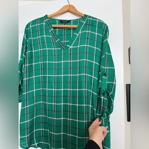 Green plaid shirt